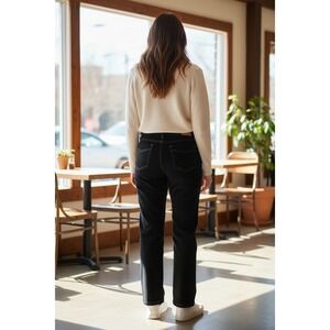 Vintage GAP Womens Black Corduroy Low Rise Boot Cut Stretch Jeans Y2K Size 8R